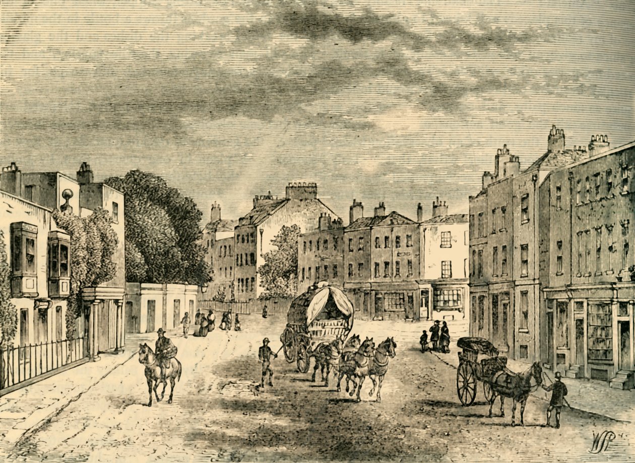 沃克斯豪尔（Vauxhall）旧村，有花园入口，建于1825年，建于1878年。 作者 不明