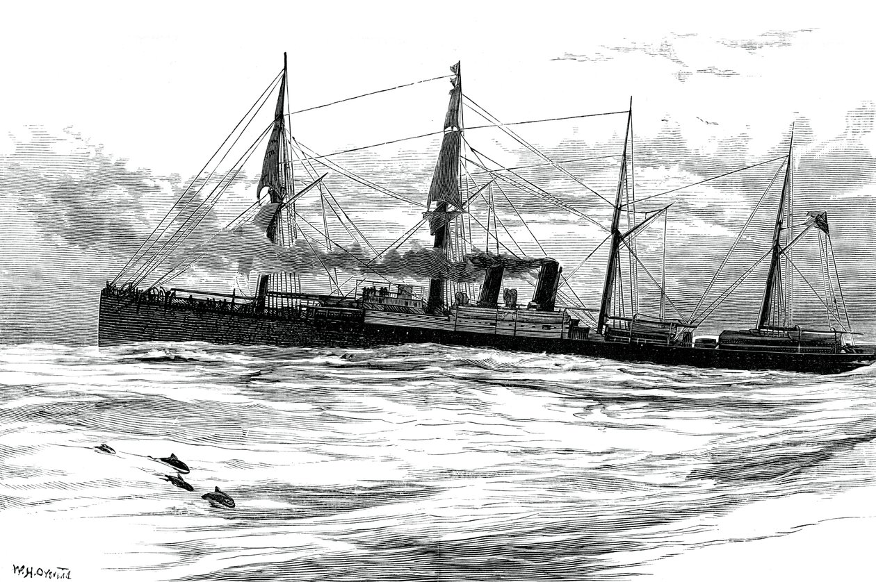 东方蒸汽航行公司轮船东方，c1880 作者 不明