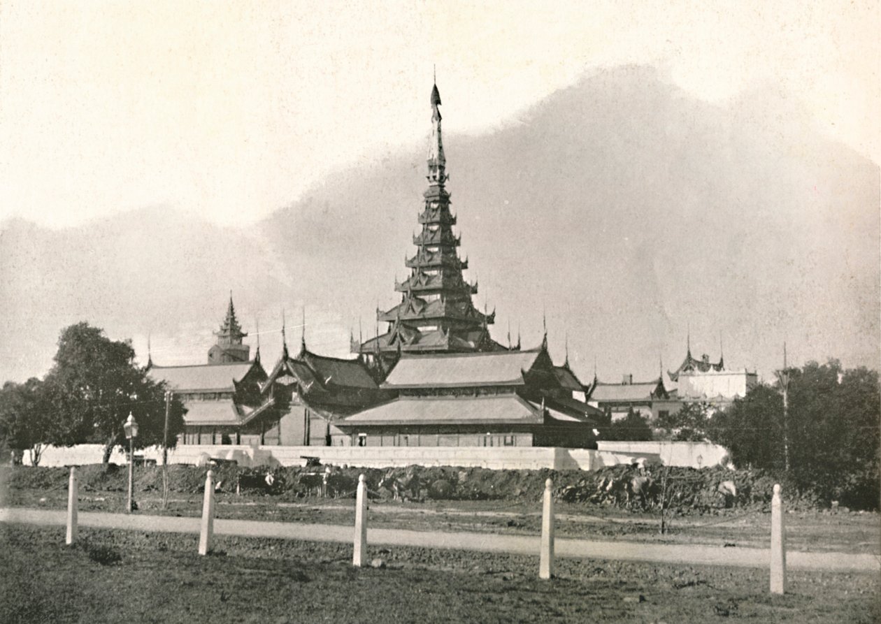 曼德勒皇宫，1900年。 作者 不明