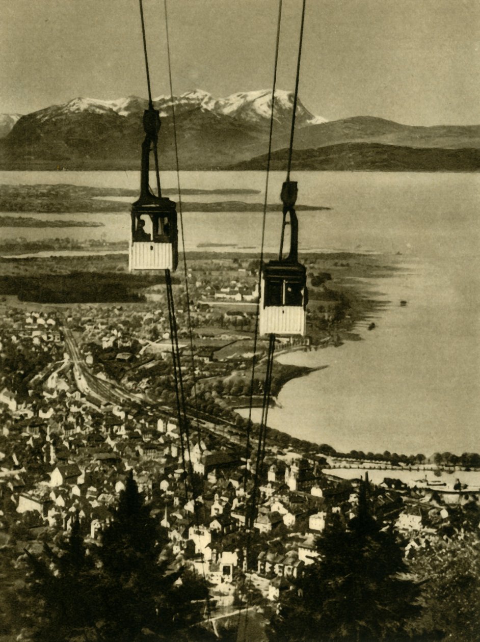 Pfänderbahn缆车，奥地利布雷根茨，c1935年。 作者 不明