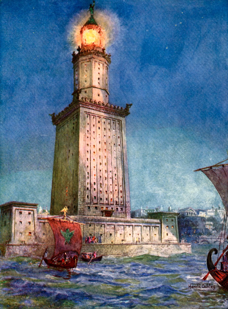 1933-1934年，埃及亚历山大港的灯塔 作者 不明