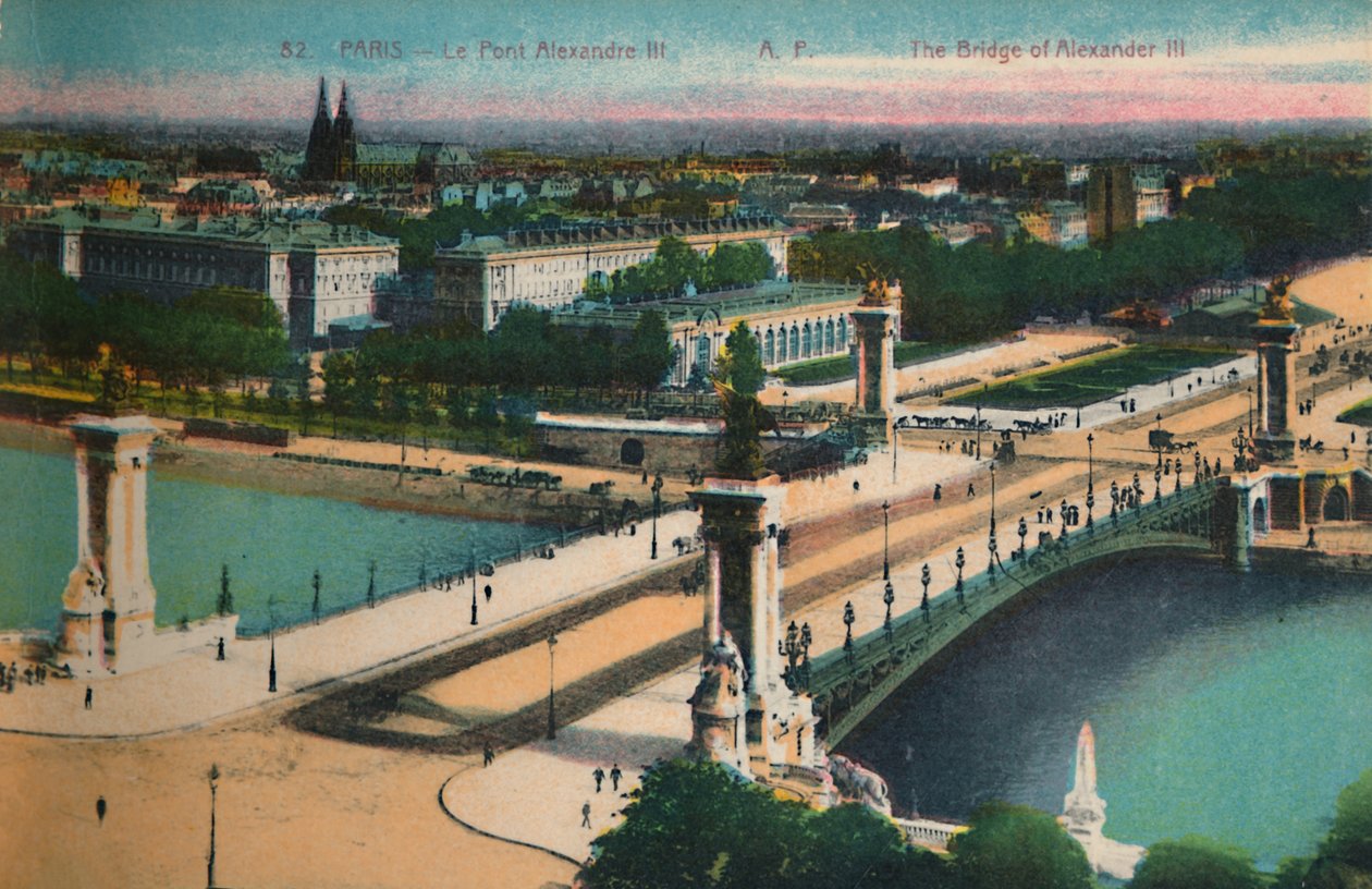 亚历山大三世桥（Pont Alexandre III），巴黎，c1920年 作者 不明