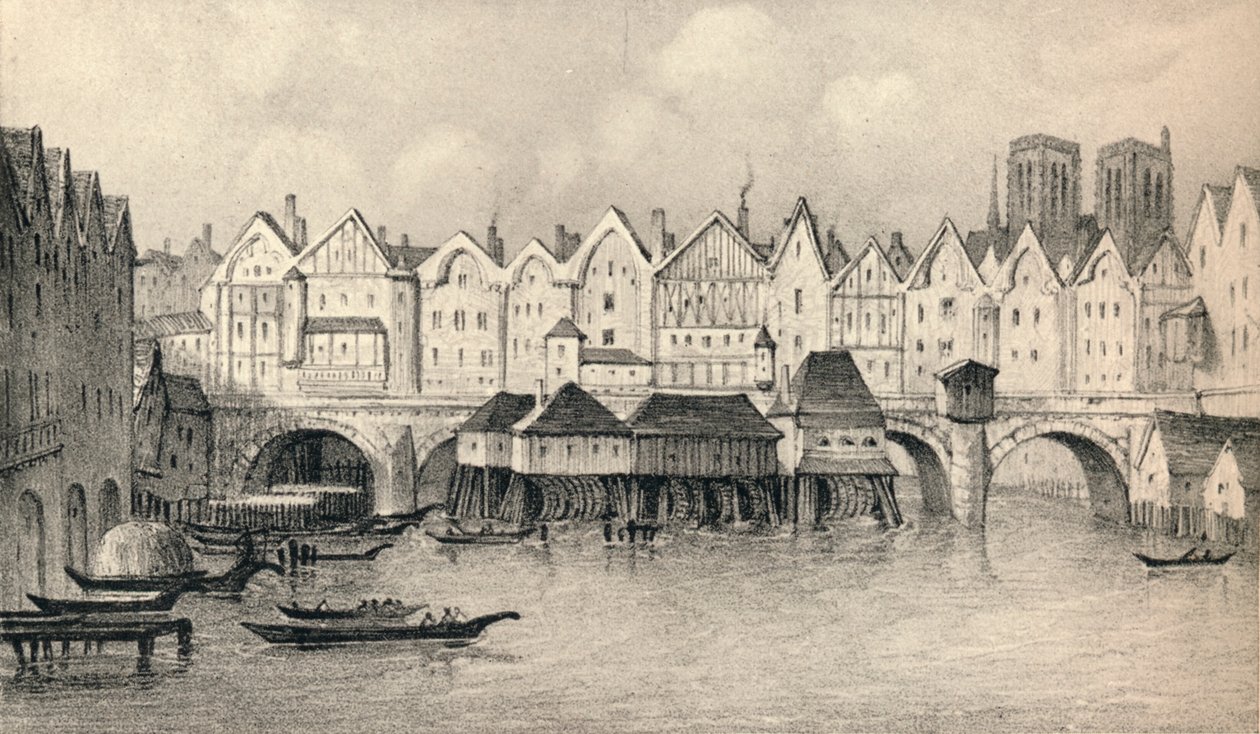 巴黎圣母院（Pont Notre-Dame），1560年，1915年。 作者 不明