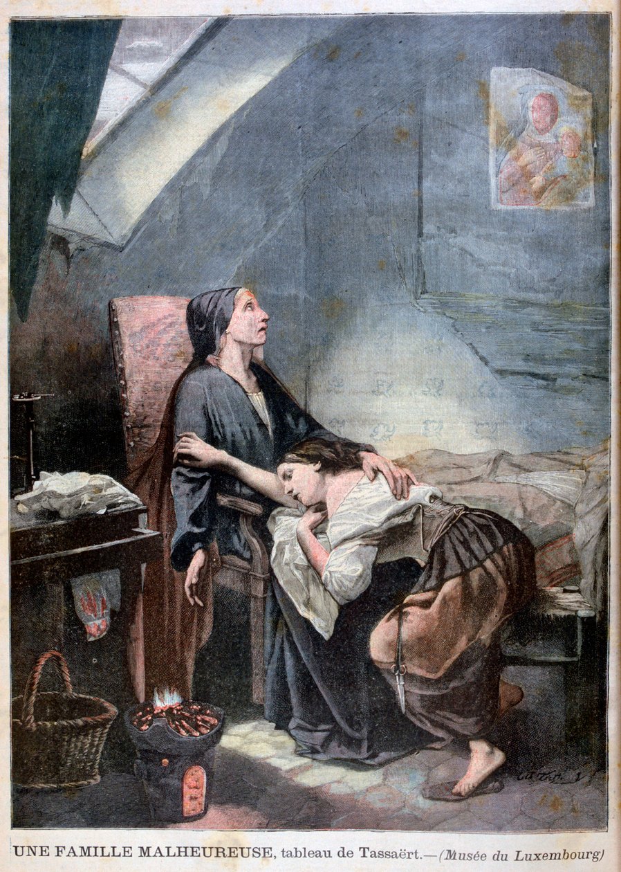 贫穷家庭或自杀，1849年，1897年 作者 不明