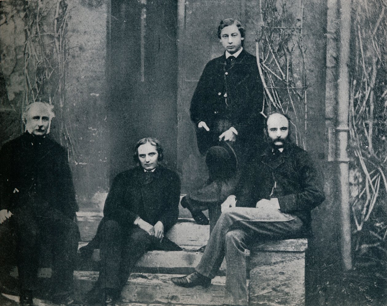 威尔士亲王及其牛津大学的导师，c1860 1910 作者 不明