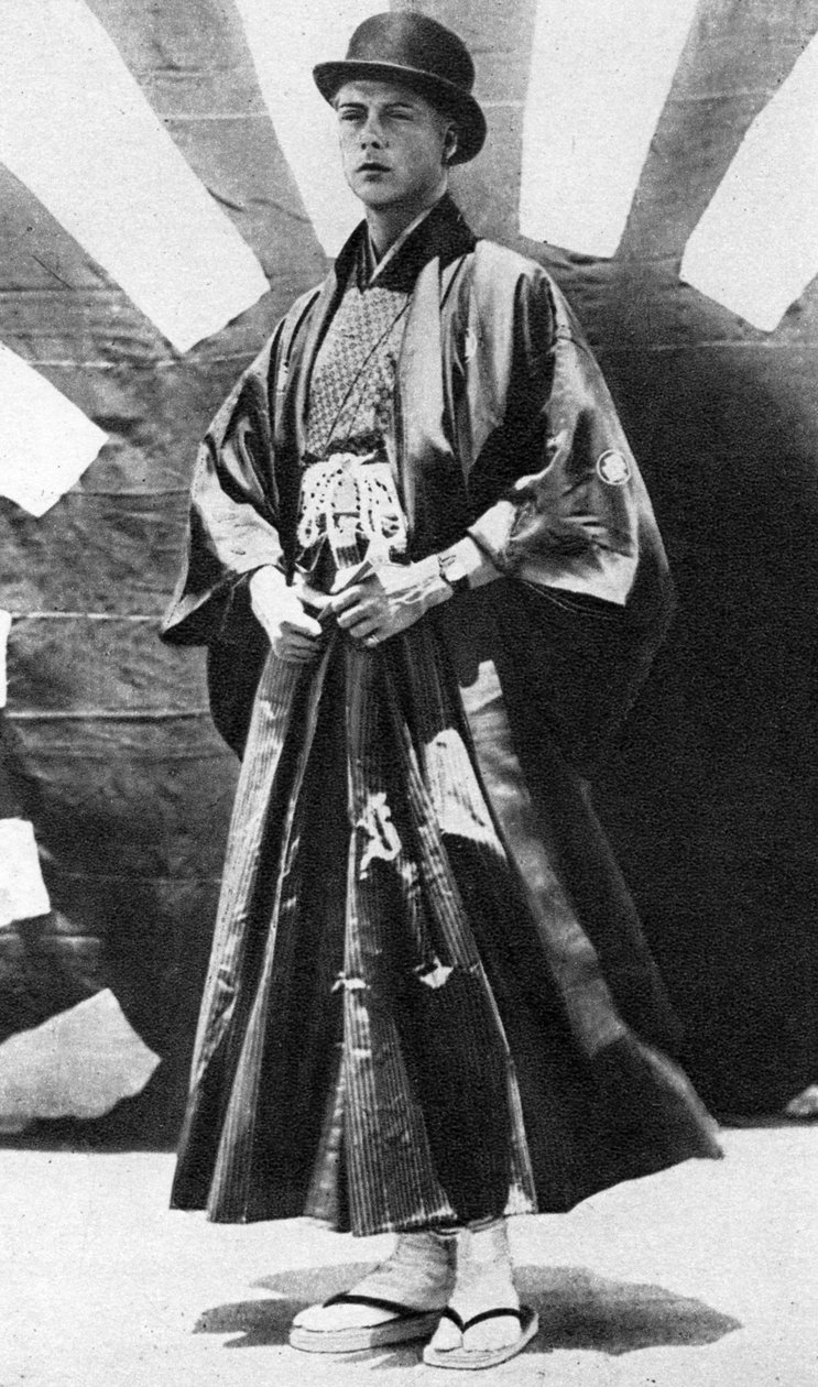 1922年日本日本服装的威尔士亲王 作者 不明