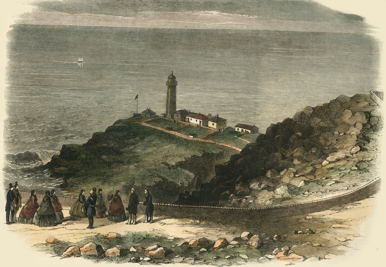 女王参观南堆栈灯塔，霍利黑德，1853年，1861年。 作者 不明