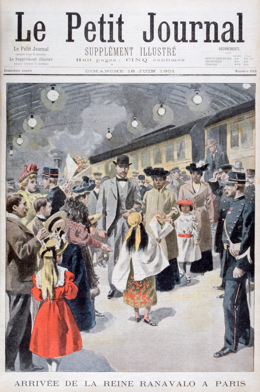 马达加斯加女王拉那瓦洛（Quad）于1901年到达巴黎 作者 不明