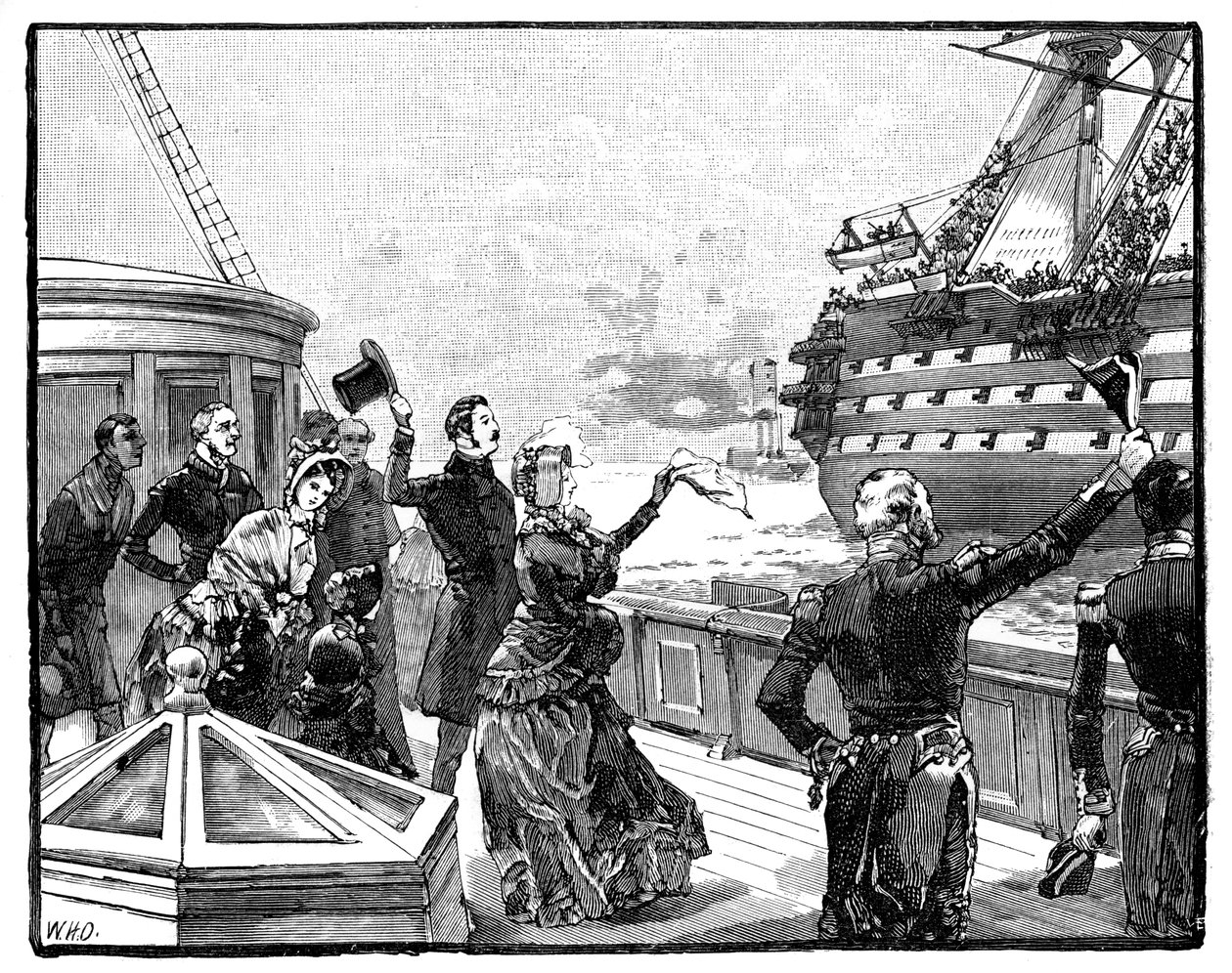 女王挥手告别惠灵顿公爵旗舰店，c1850年代，1888年 作者 不明
