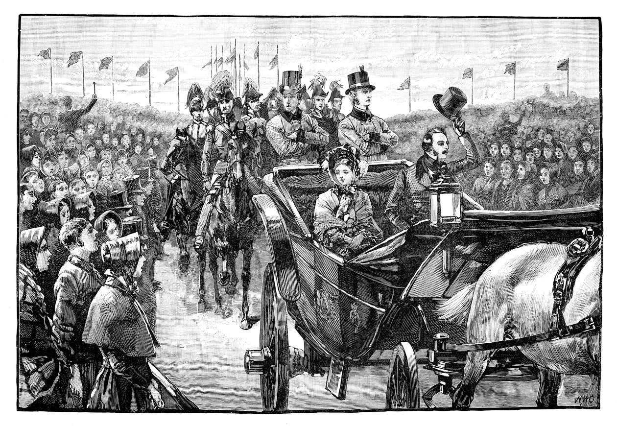 皇后乐队1851年，1888年抵达曼彻斯特附近的皮尔公园 作者 不明