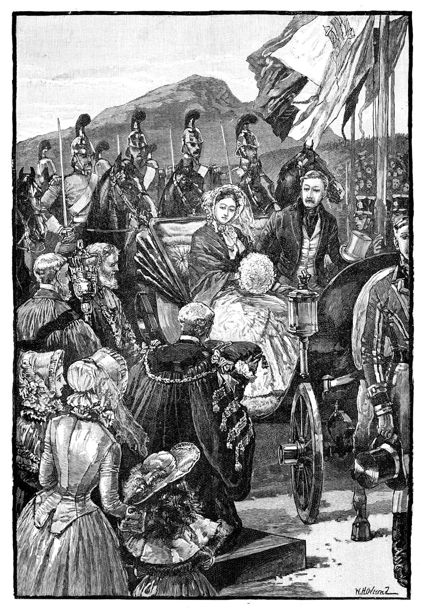 皇后乐队进入爱丁堡的时代，大约在1840年代，1900年 作者 不明