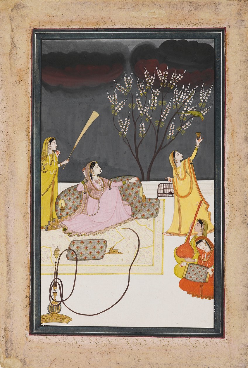 Raga Dipaka的Ragini Dhanasari Desi，约1820年 作者 不明