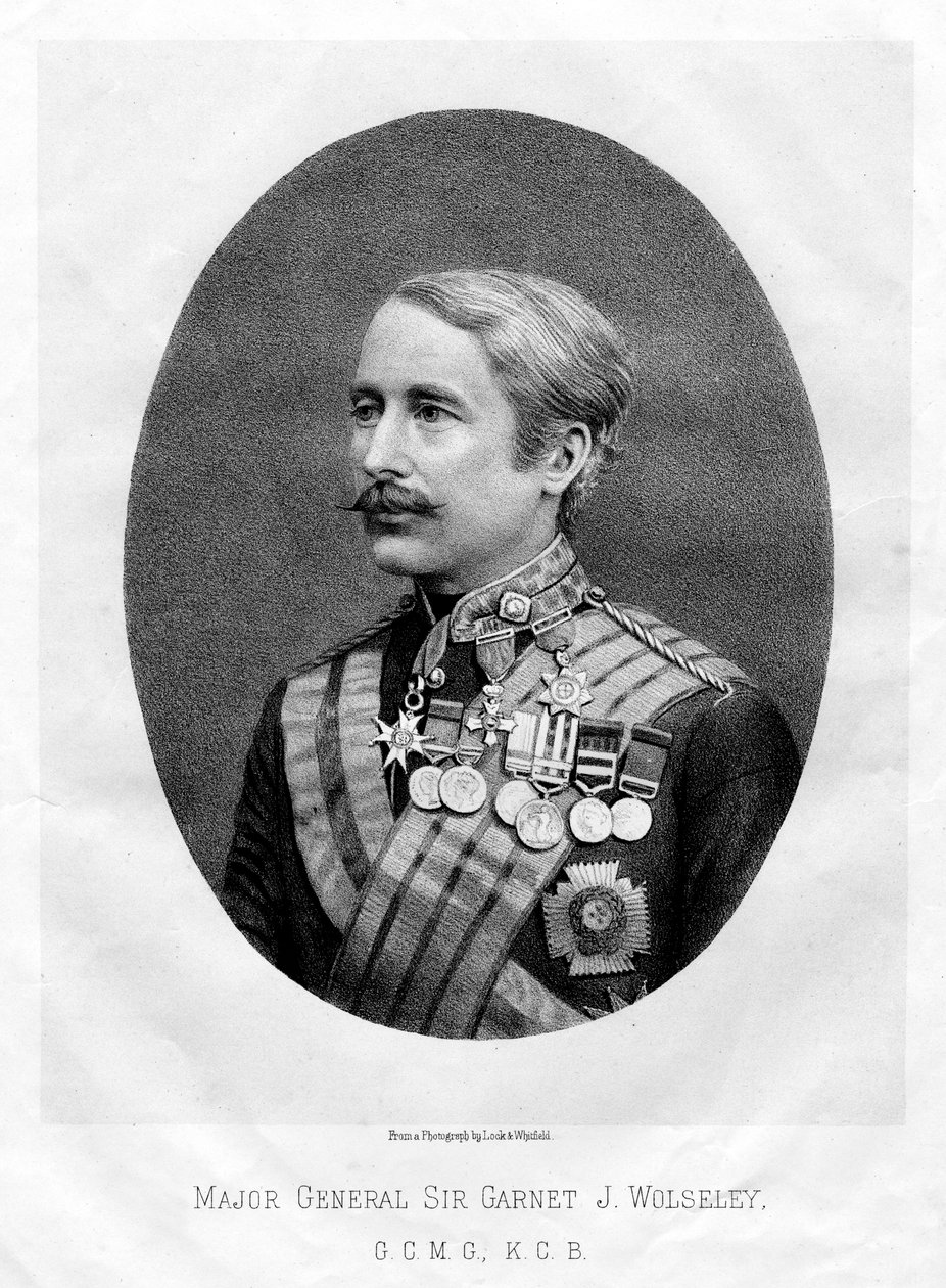 正确的石榴石勋章约瑟夫·沃尔瑟利（Joseph Wolseley），英国陆军元帅，1880年 作者 不明