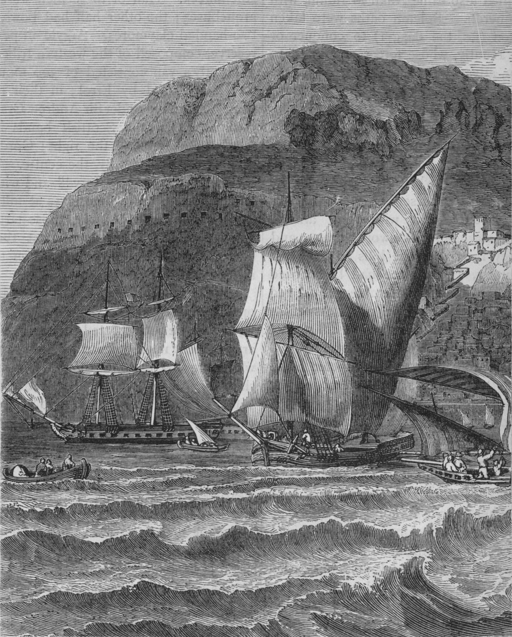 直布罗陀巨石，大约1880年 作者 不明
