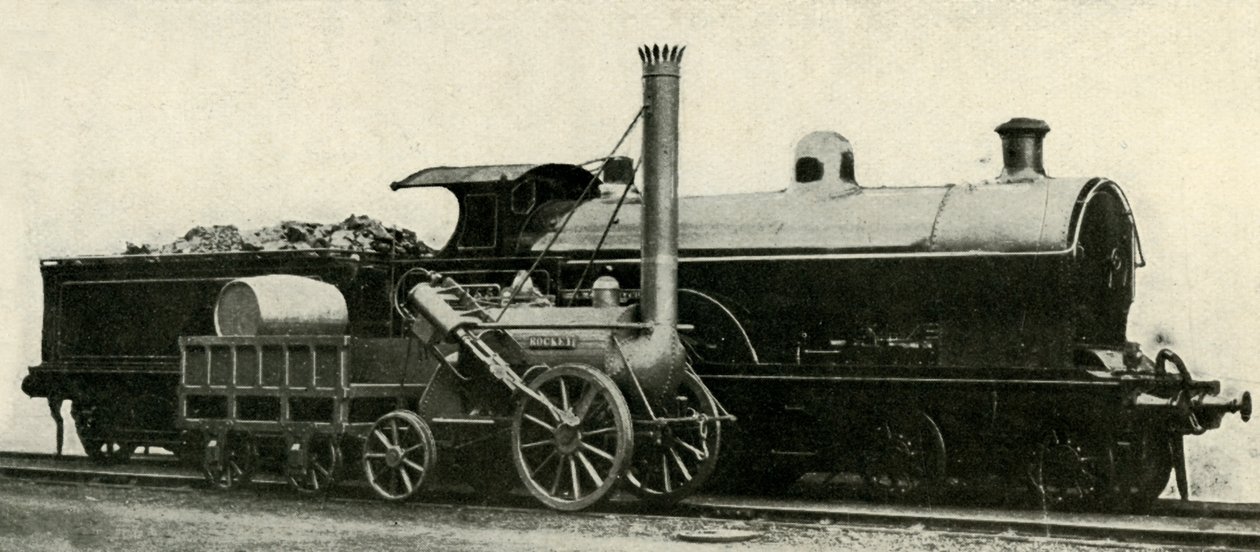 火箭与4-4-0失落的类型（c1930）形成对比。 作者 不明