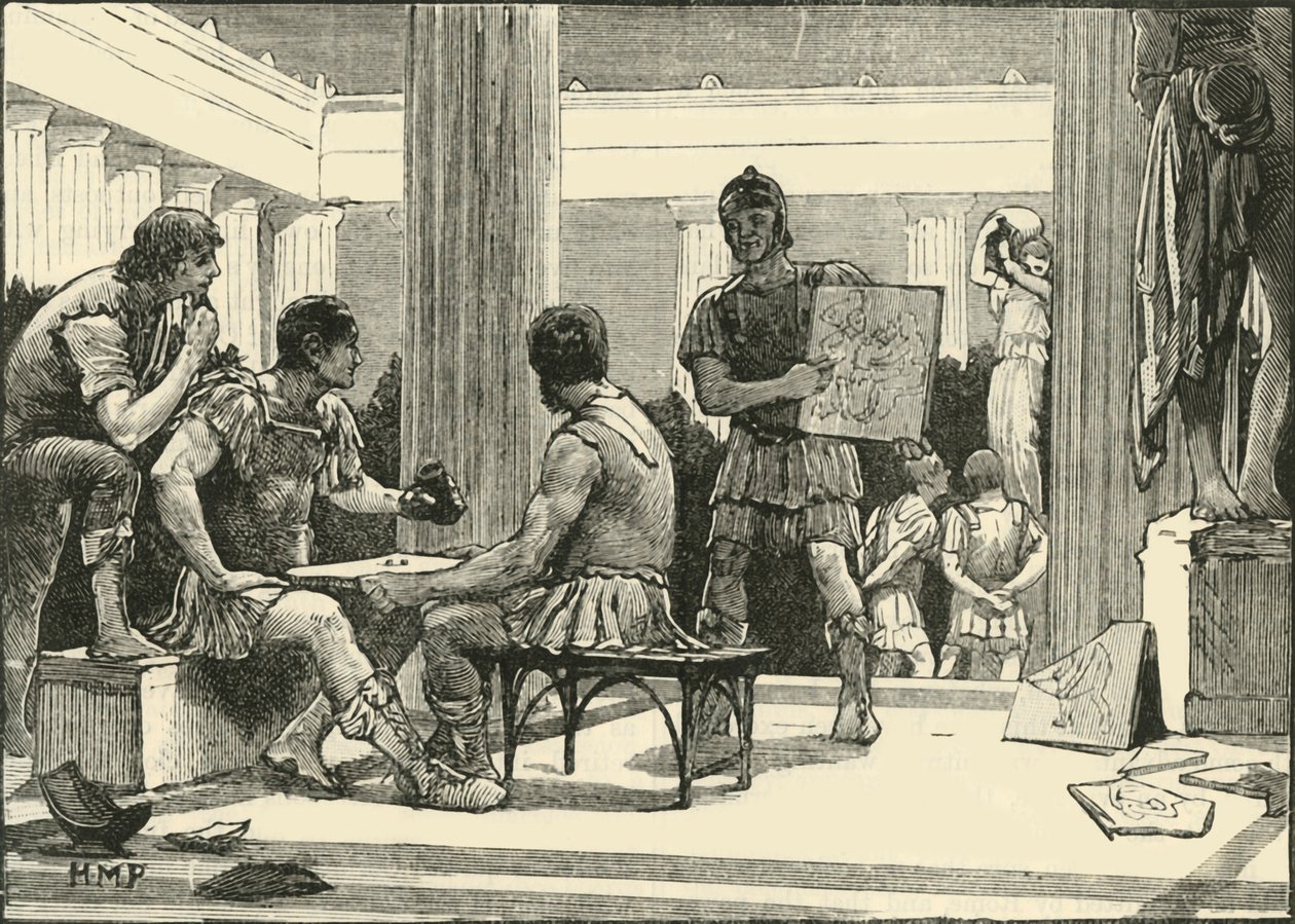 1890年，罗马人在科林斯。 作者 不明