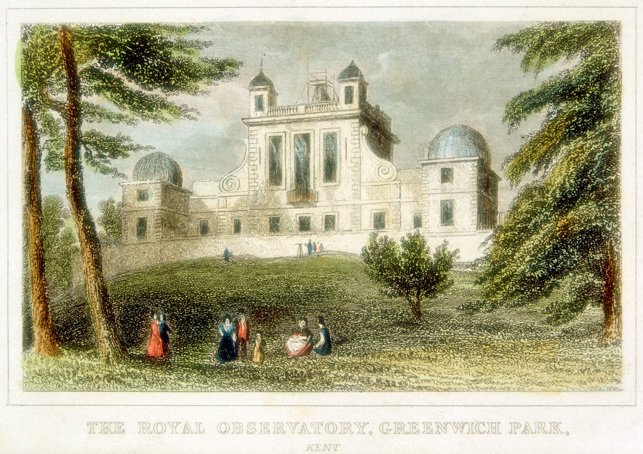 伦敦格林威治公园Flamsteed House皇家格林威治天文台，约1835年 作者 不明