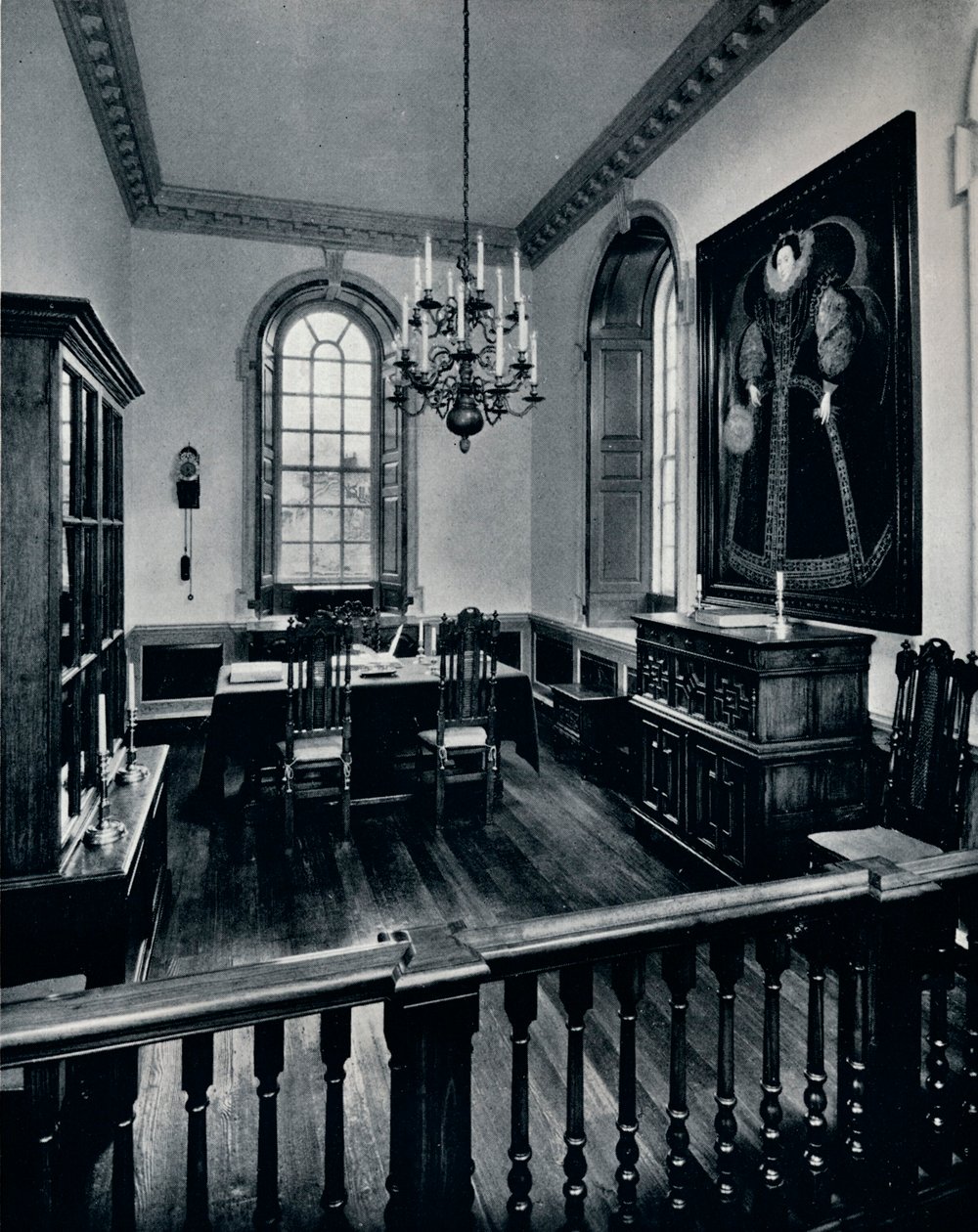 国会大厦秘书办公室，设在翼楼，设于一般法院和议会，约建于1938年 作者 不明