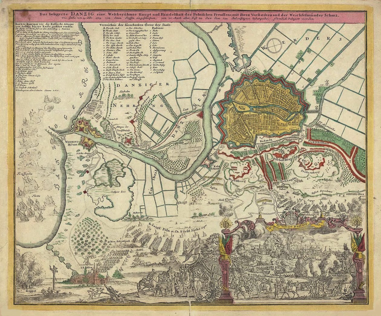 1734年，1730年代，但泽围攻 作者 不明
