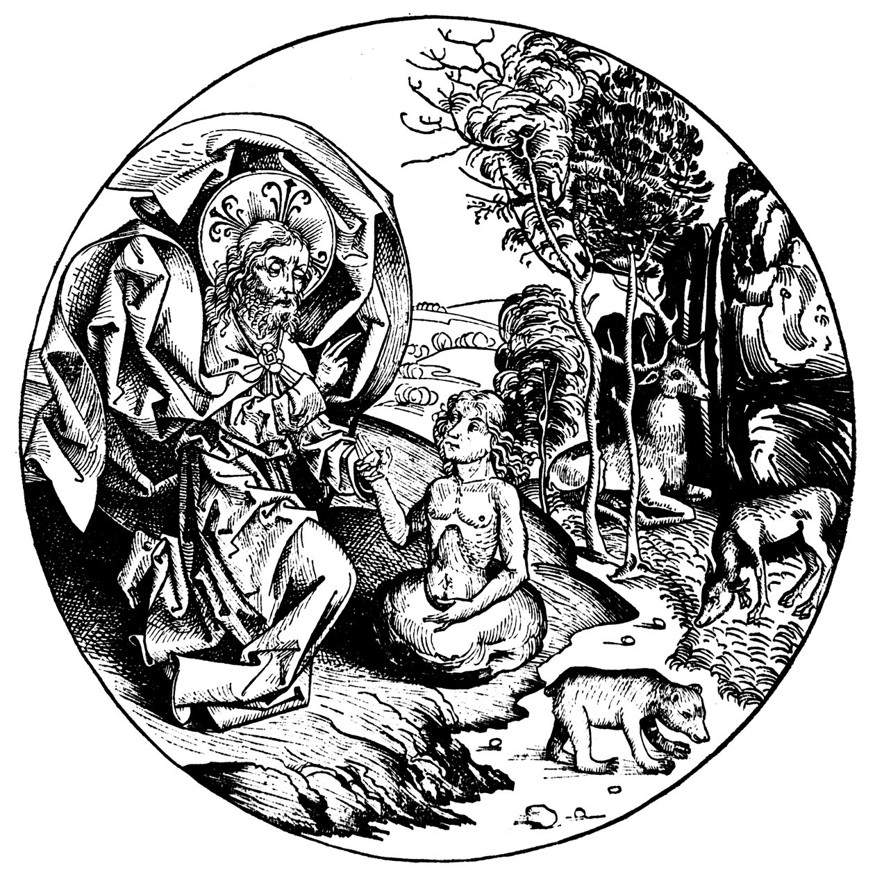 创作的第六天，1493年 作者 不明