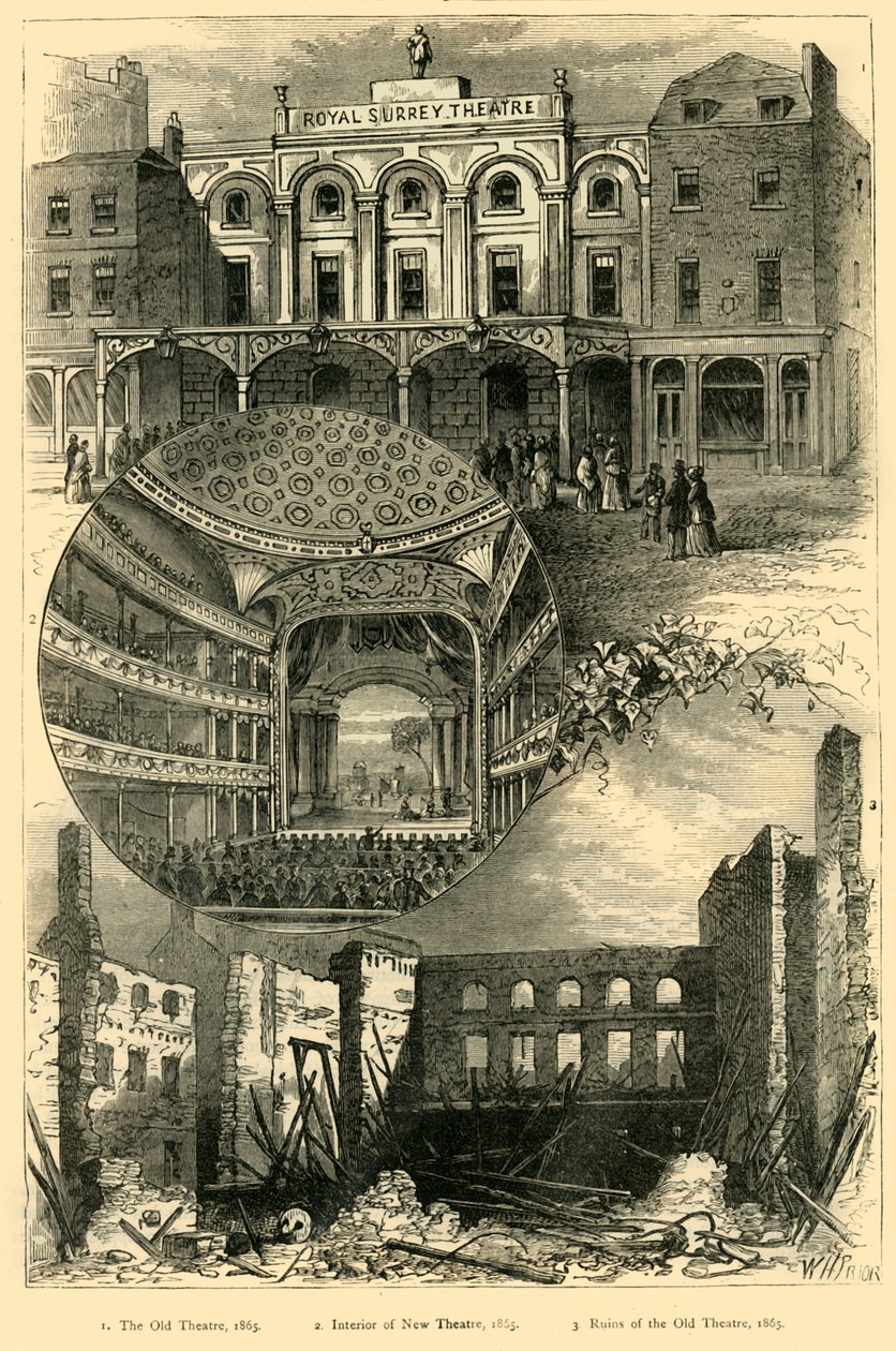 萨里剧院，1878年。 作者 不明