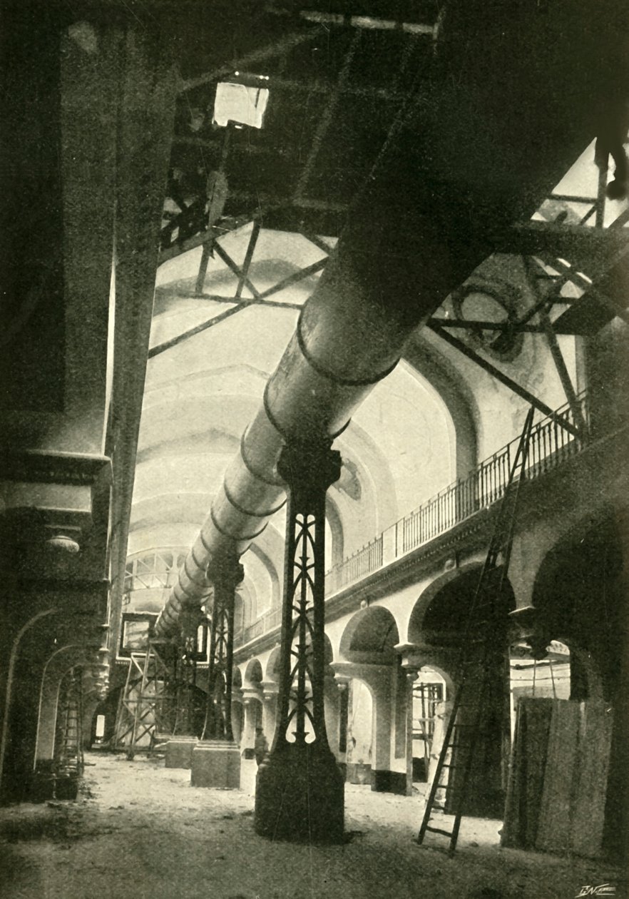 望远镜建成，1900年。 作者 不明