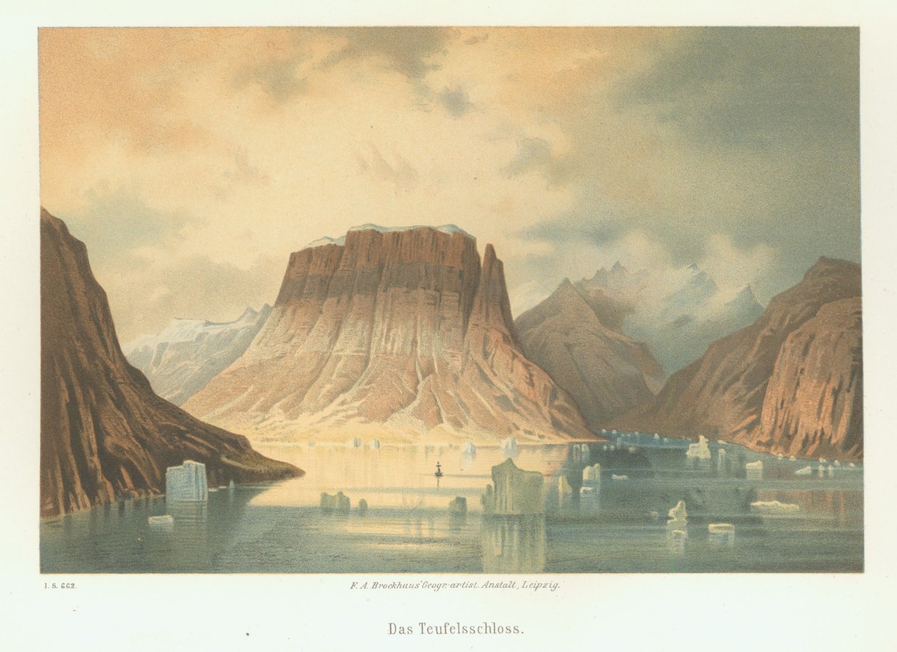 Kejser Franz Joseph Fjord的Teufelsschloss。德国第二次北极探险 作者 不明