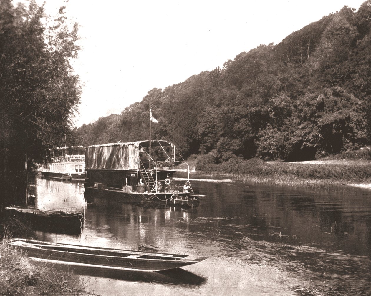伯克郡克莱夫登伍德（Cliveden Wood）领导下的泰晤士河，1894年。 作者 不明