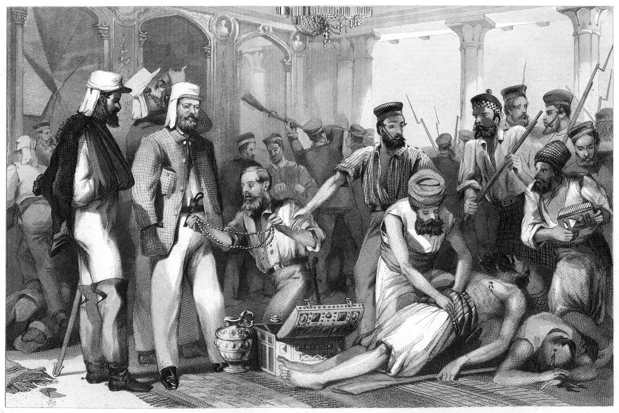 泰晤士报记者观察解雇了Kaiser Bagh，1858年，c1860 作者 不明