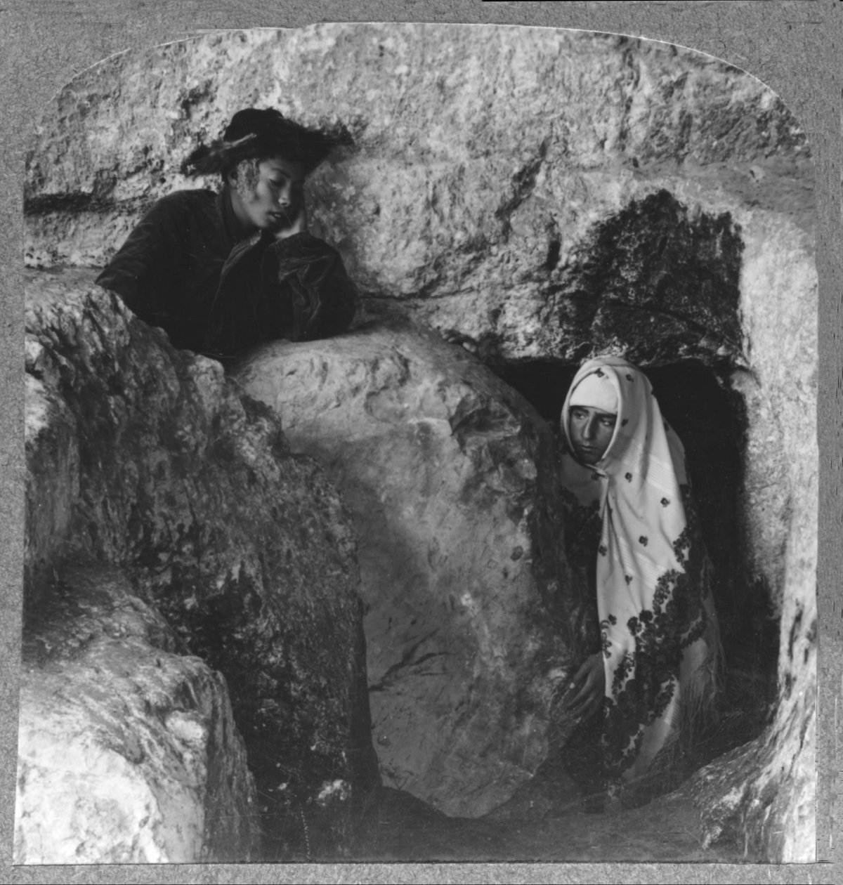 基督之墓，展示石头，滚开，c1900 作者 不明