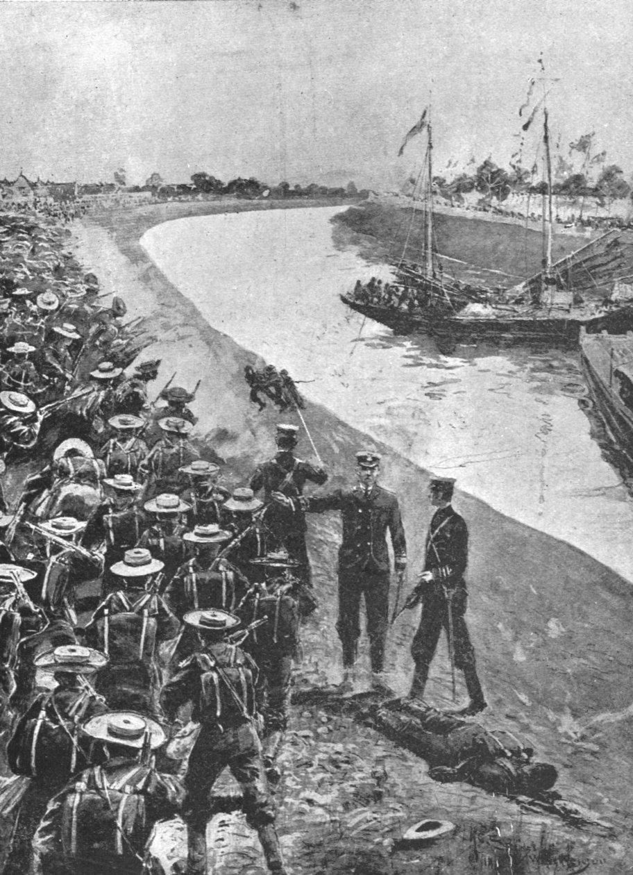 1900-1901年，“中国麻烦”：1901年，蓝夹克前往天津的路上。 作者 不明