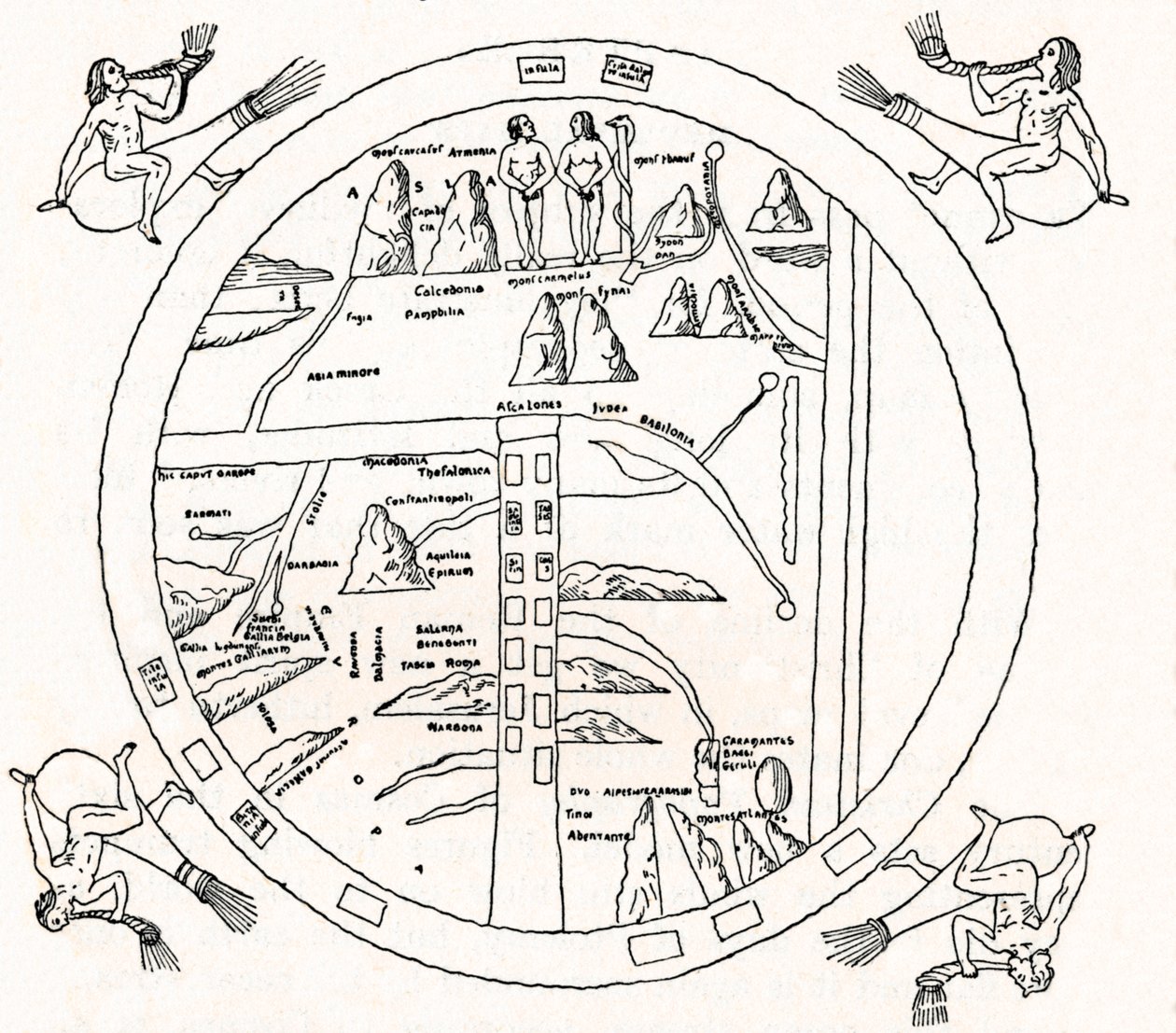 都灵地图，八世纪，1912年 作者 不明