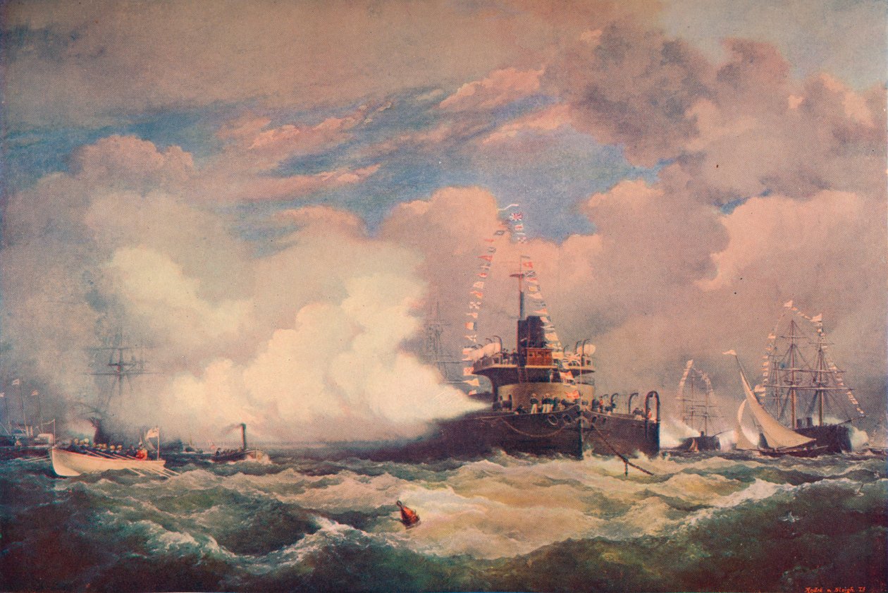 1873年在Spithead的炮塔装甲船毁灭1906年 作者 不明
