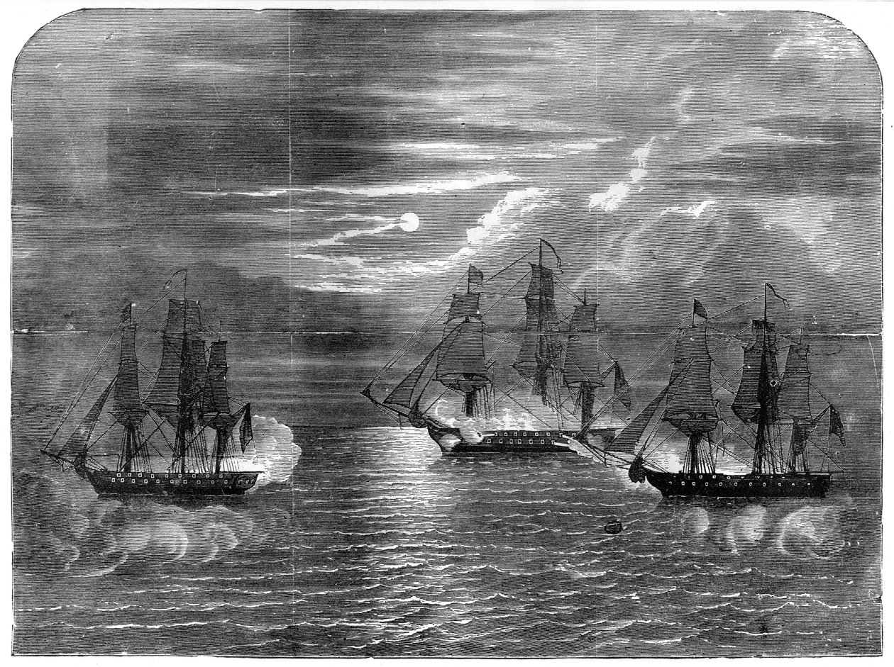 USS宪法，捕获了Cyane and Levant，1815年，1872年 作者 不明