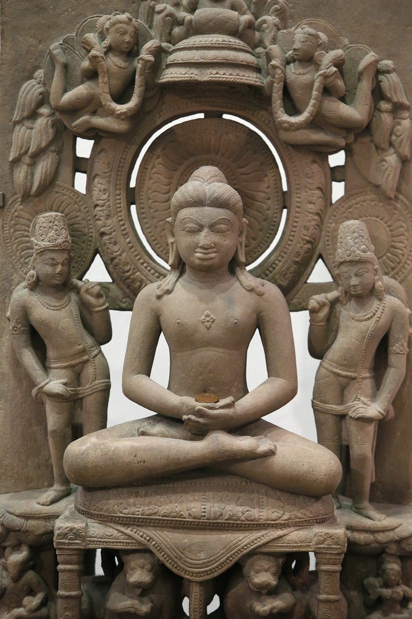 The Victoria and Albert Museum. The Jina Rishabhanatha. 800-900. Sandstone. Northern India. United kingdom 作者 不明