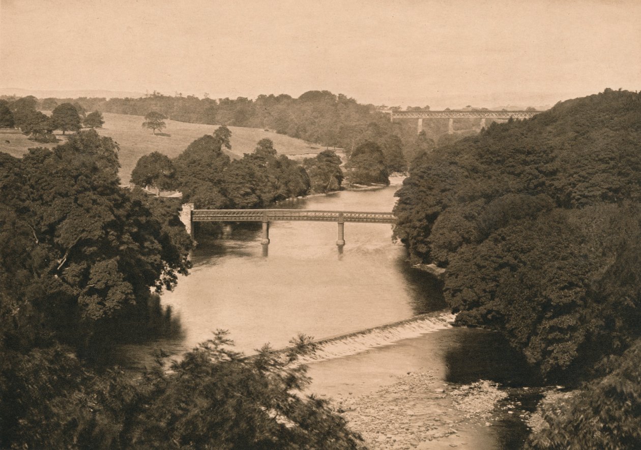 巴纳德城堡下的堰，1902年 作者 不明