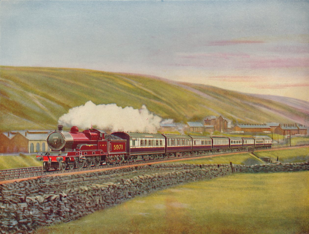 西海岸苏格兰人全速飞行，靠近Tebay，LMSR，1926年 作者 不明