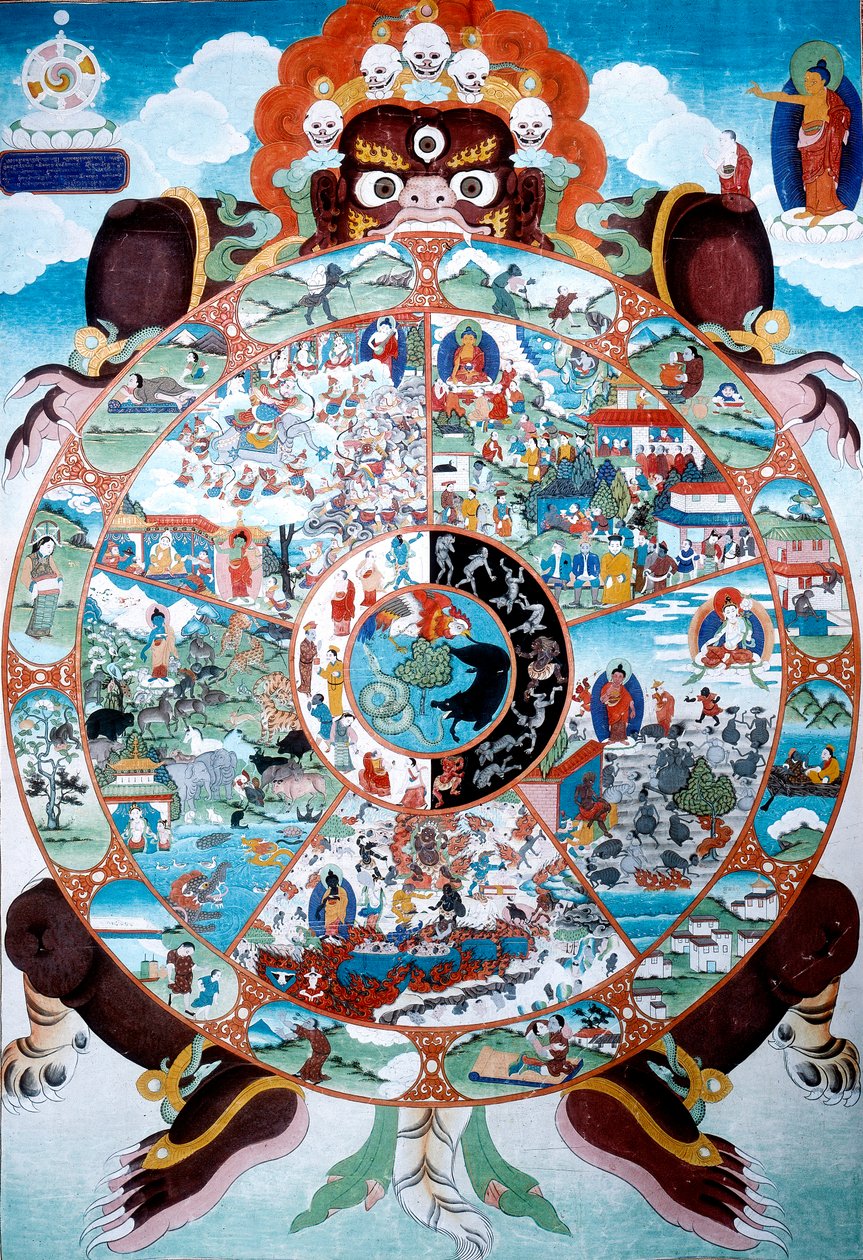 生命之轮，西藏，19-20世纪 作者 不明
