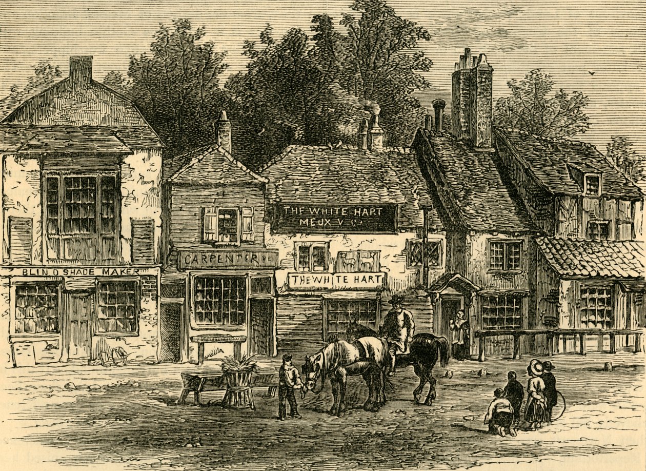 The White Hart，骑士桥，1820，c1876。 作者 不明