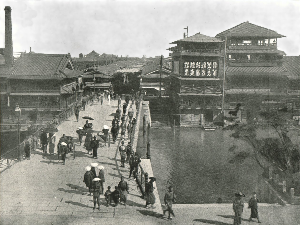 1895年，日本大阪的惠比寿桥。 作者 不明