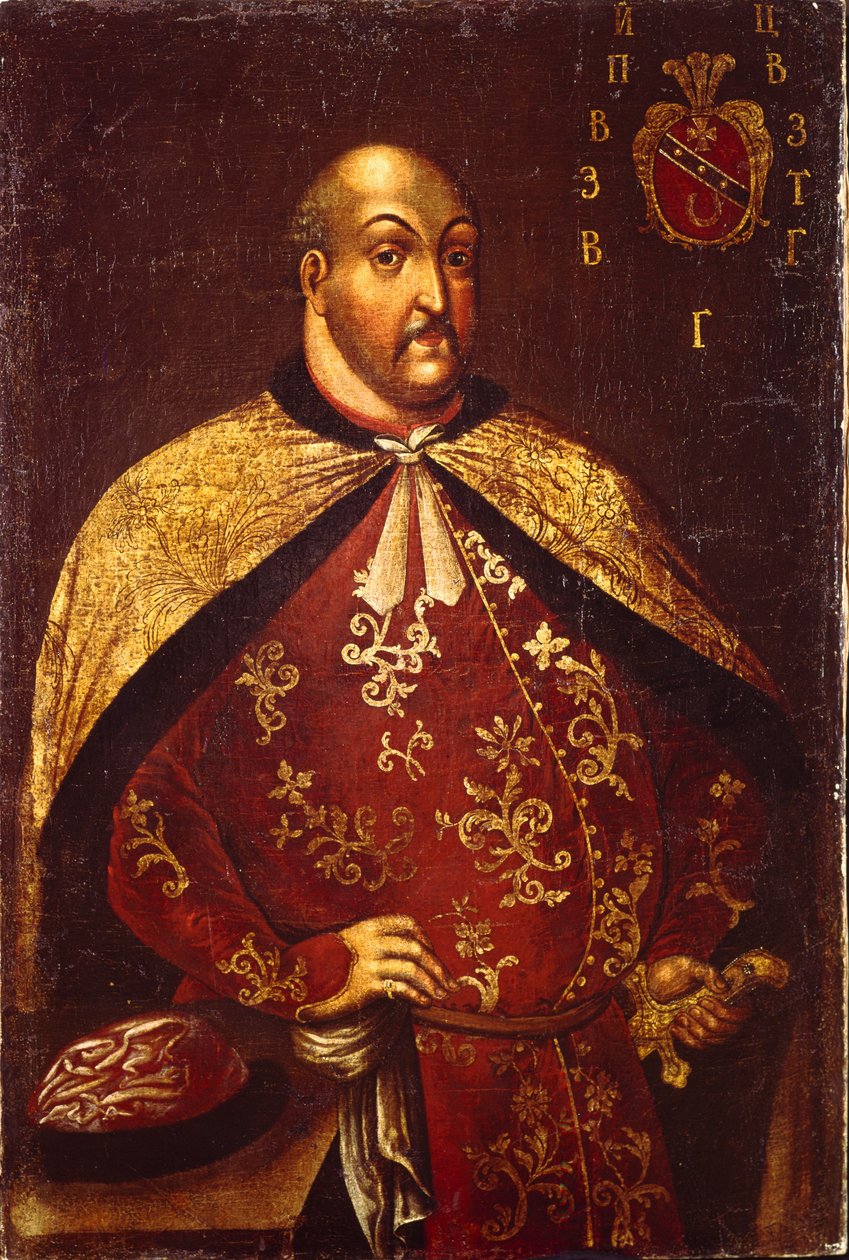 Zaporozhian哥萨克人Ataman Vasily Grigoryevich Gamaleya，约1760年 作者 不明