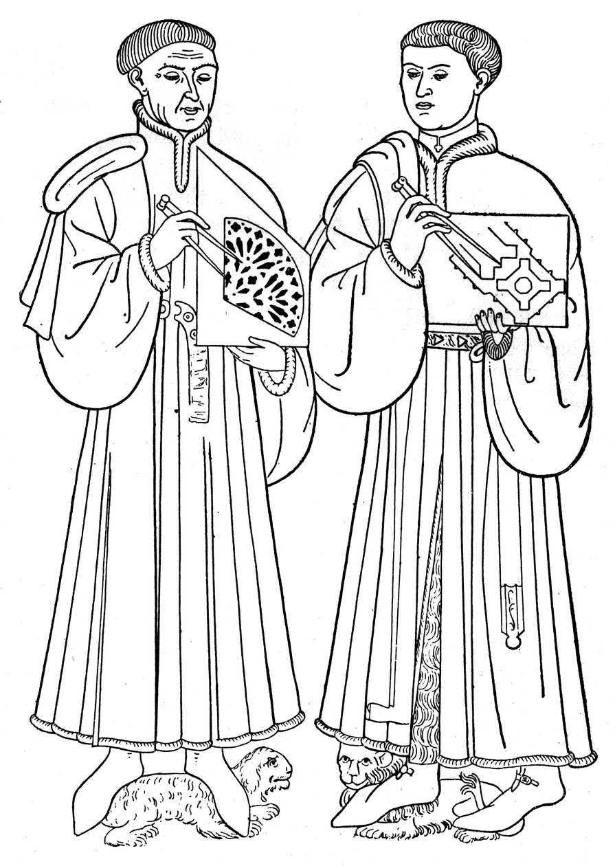 圣欧恩教堂的建筑师，鲁昂，c1440，1910年 作者 不明