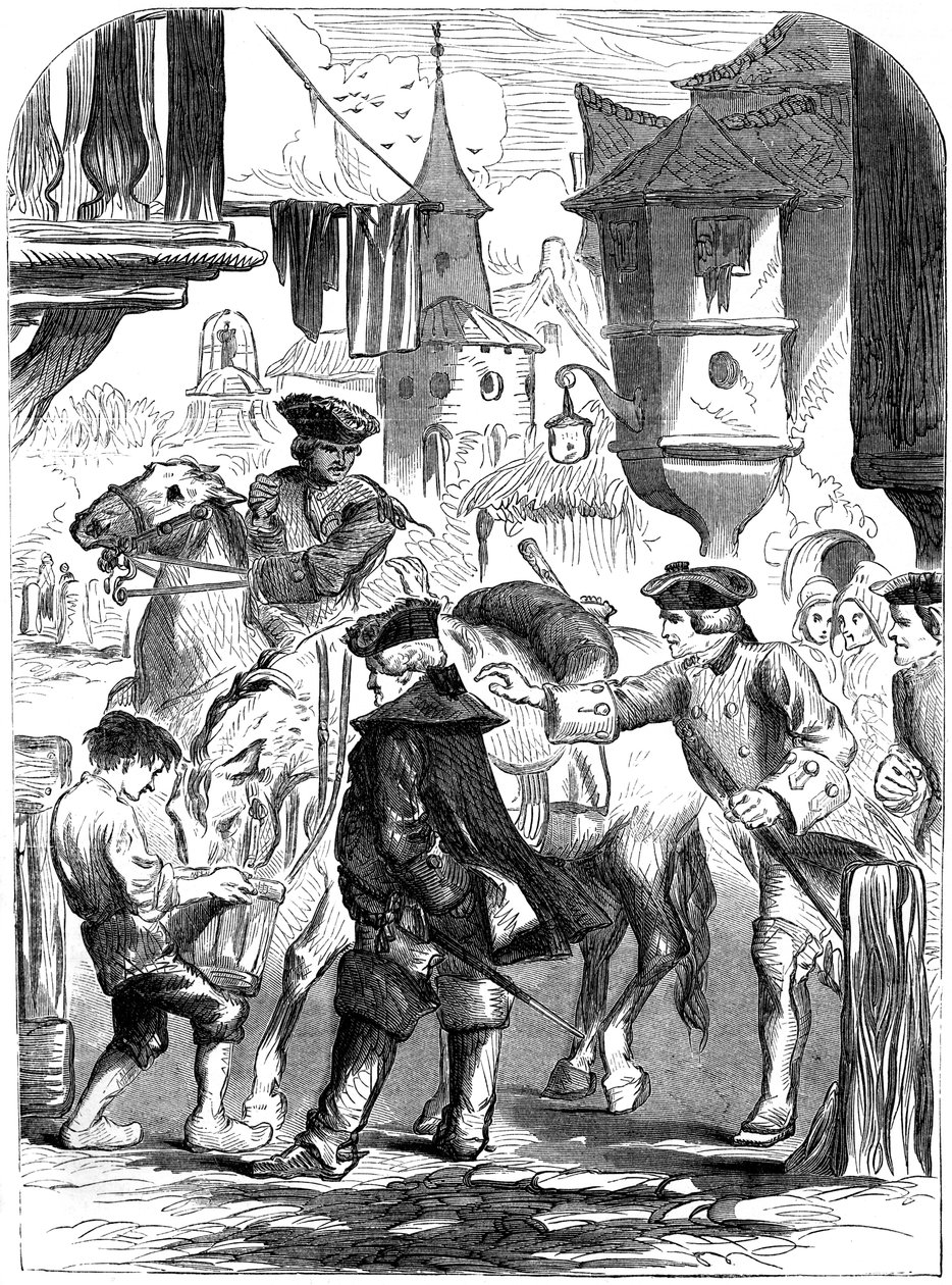 查尔斯·贝勒斯勒（Charles Belleisle）在1744年在德国Elbingerode被捕 作者 不明