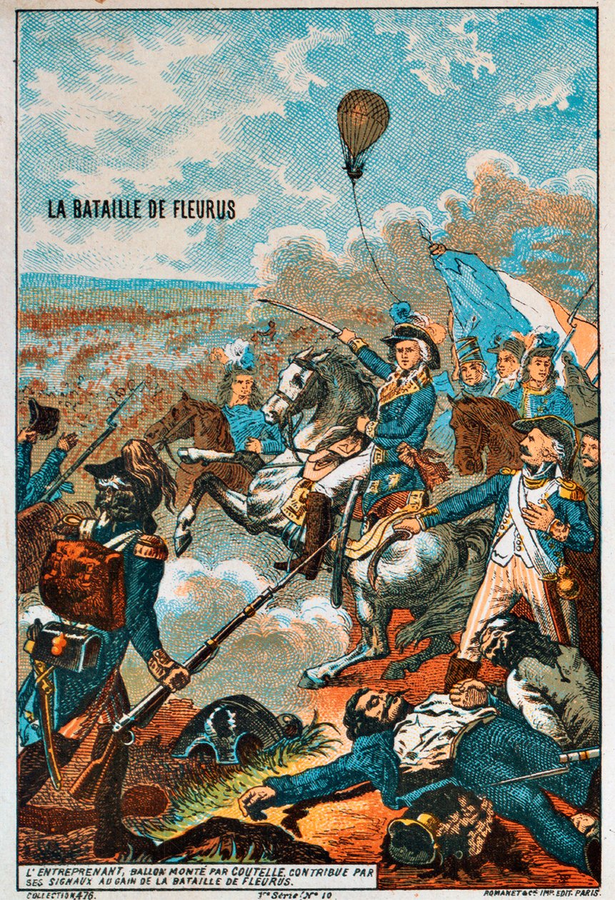 1794年代1890年代，库特尔（Coutelle）在芙蓉战役中飞行的企业家气球 作者 不明