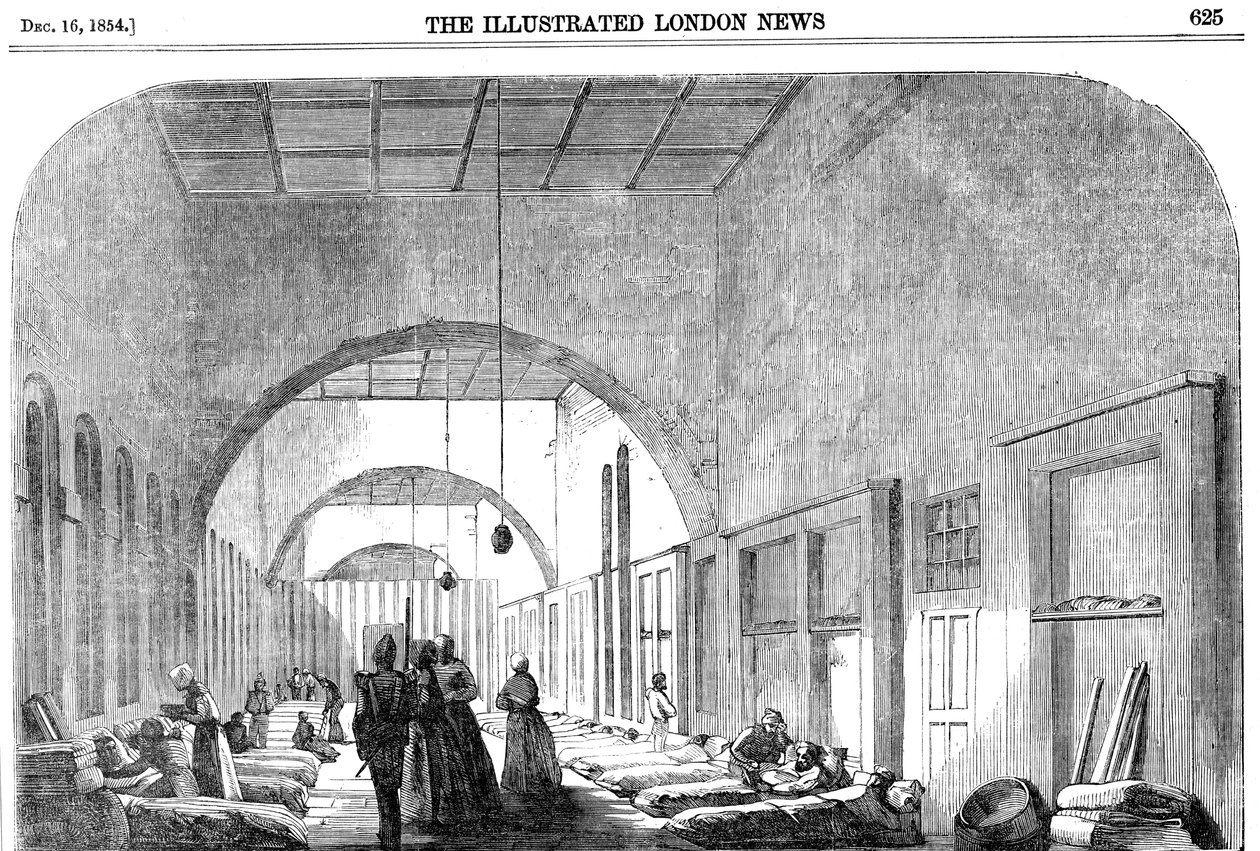 1854年克里米亚战争期间Scutari的营房医院 作者 不明