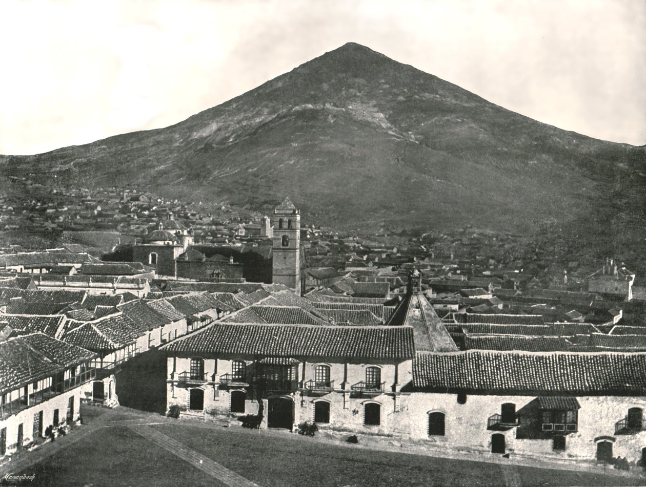 玻利维亚波托西市和这座山，1895年。 作者 不明
