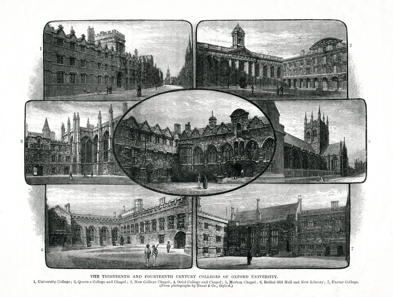 牛津大学学院，1895年 作者 不明