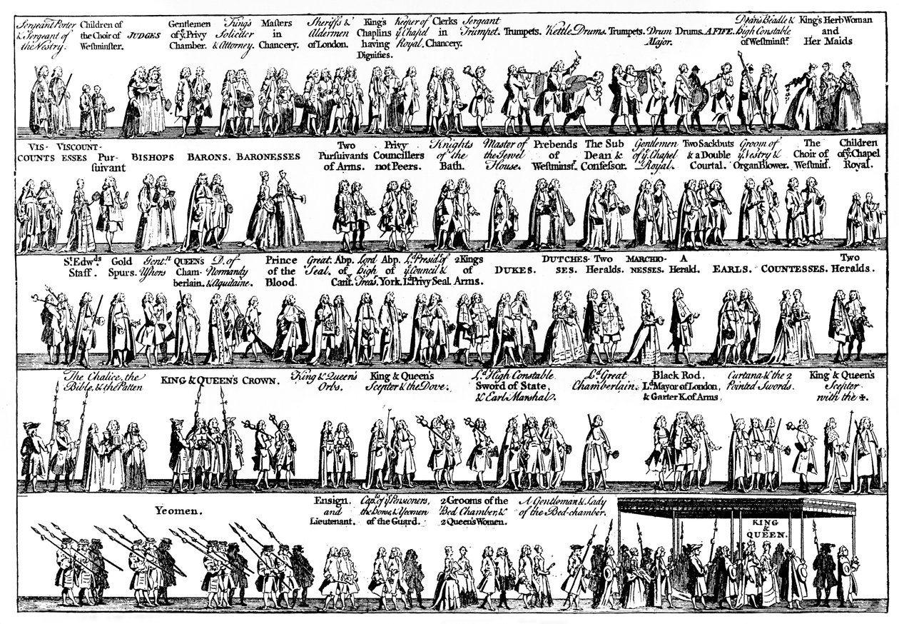 1727年1905年，乔治二世的加冕游行 作者 不明