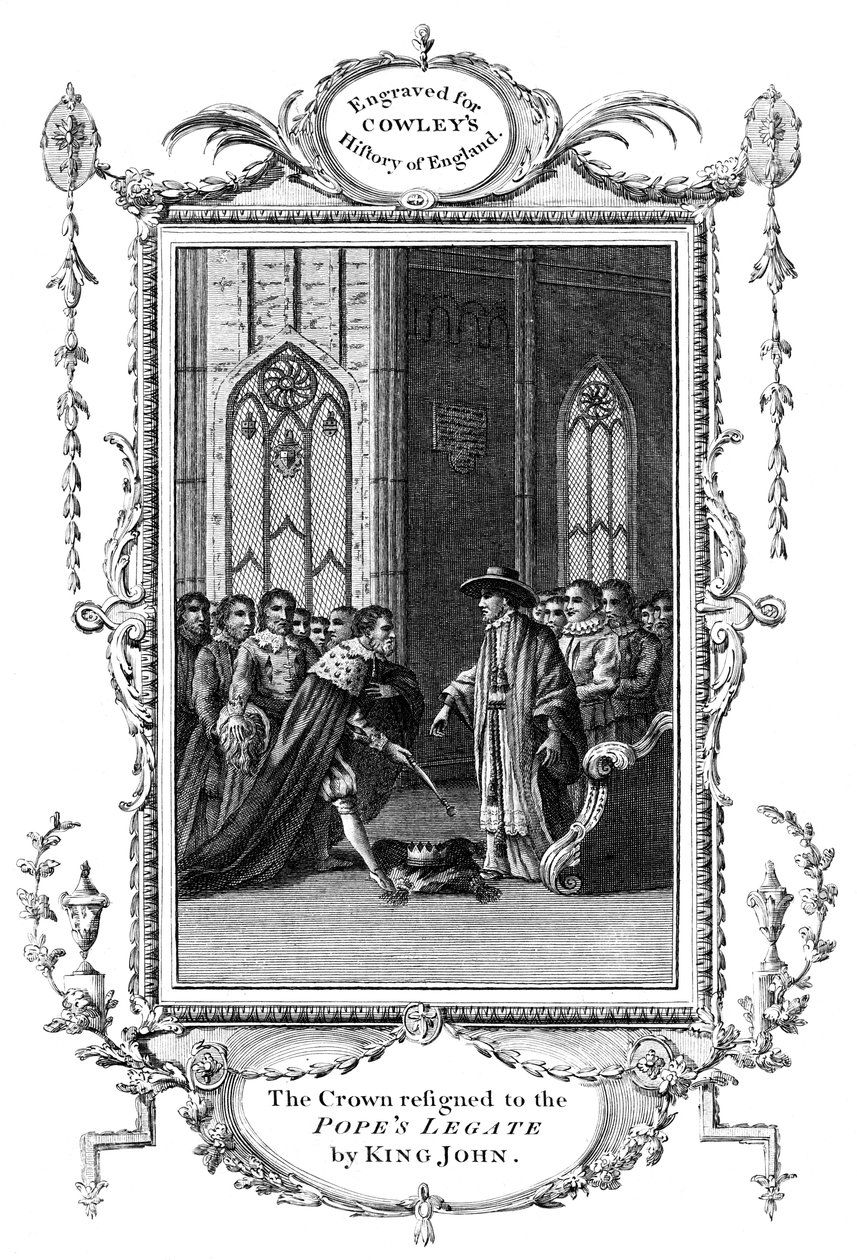 国王约翰·约翰·肯德基（King John）1167-1216年（1213年）辞职给教皇 作者 不明