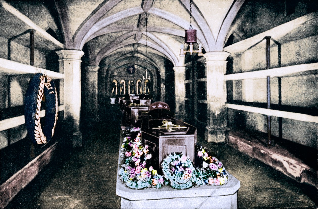 温莎城堡圣乔治教堂下的地下室，1910年，1911年 作者 不明